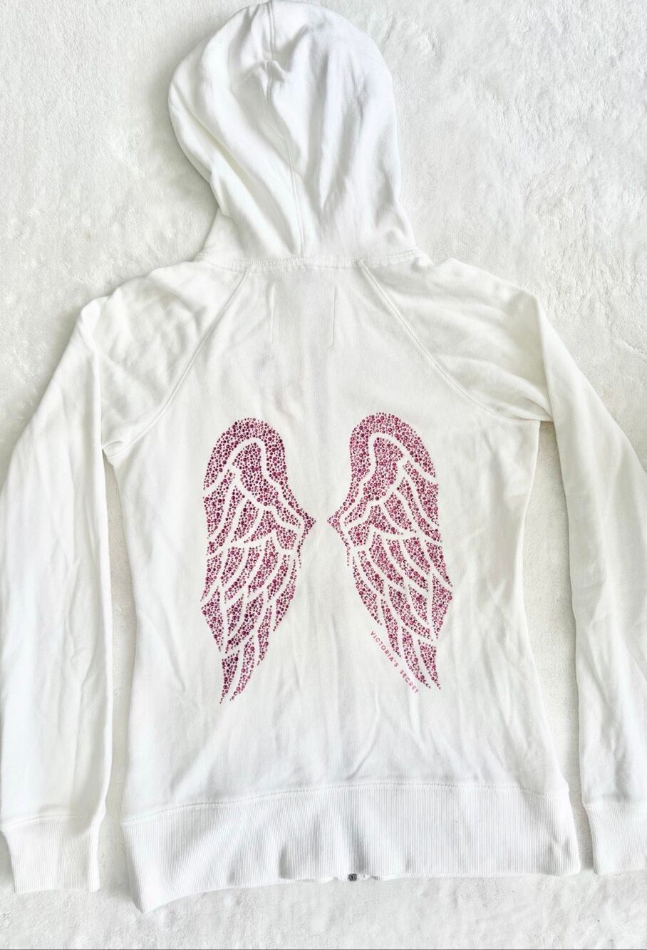 Victoria’s Secret Pink Rhinestone Angel Wings Zip Hoodie XS NWT